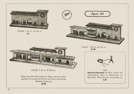 Kibri Katalog Eisenbahn-Zubehör 1950