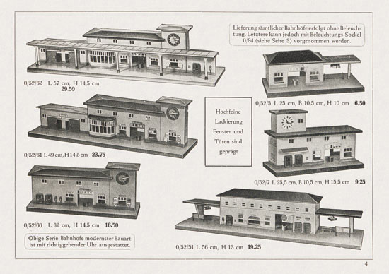 Kibri Katalog Eisenbahn-Zubehör 1952