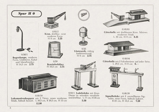 Kibri Katalog Eisenbahn-Zubehör 1952