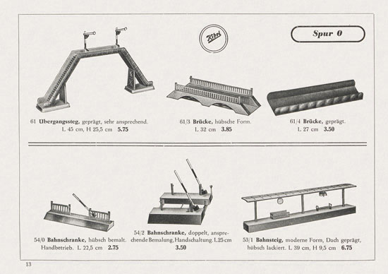 Kibri Katalog Eisenbahn-Zubehör 1952