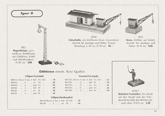 Kibri Katalog Eisenbahn-Zubehör 1952