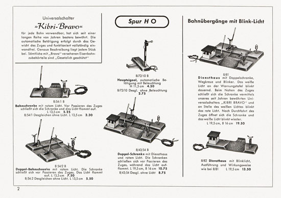 Kibri Katalog Eisenbahn-Zubehör 1953