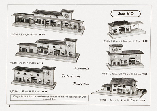 Kibri Katalog Eisenbahn-Zubehör 1953