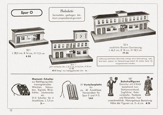 Kibri Katalog Eisenbahn-Zubehör 1953