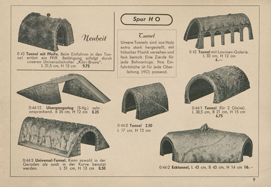 Kibri Katalog Modellbahn-Zubehör 1954