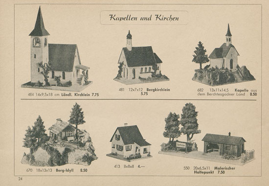 Kibri Katalog Modellbahn-Zubehör 1954