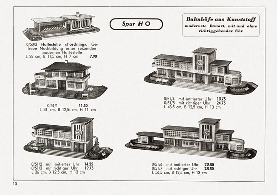 Kibri Katalog Eisenbahn-Zubehör 1957