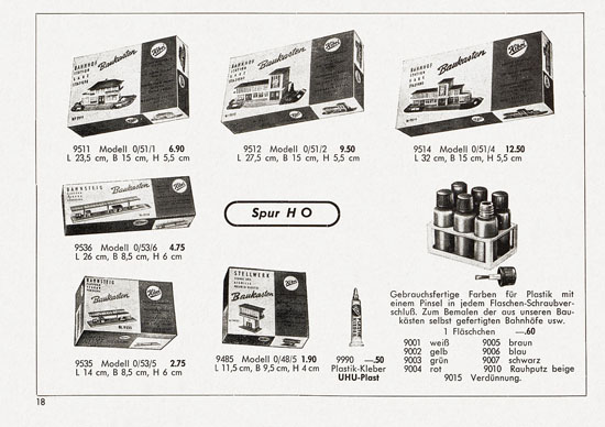 Kibri Katalog Eisenbahn-Zubehör 1957