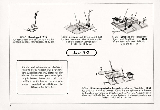 Kibri Modellbahn-Zubehör Katalog 1958