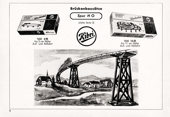 Kibri Modellbahn-Zubehör Katalog 1958