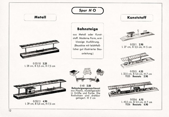 Kibri Modellbahn-Zubehör Katalog 1958