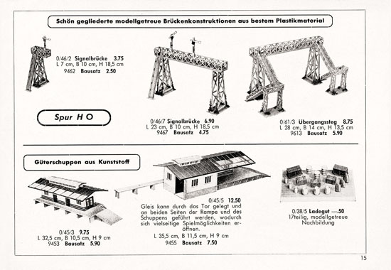 Kibri Modellbahn-Zubehör Katalog 1958