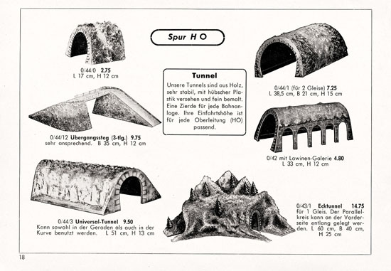 Kibri Modellbahn-Zubehör Katalog 1958