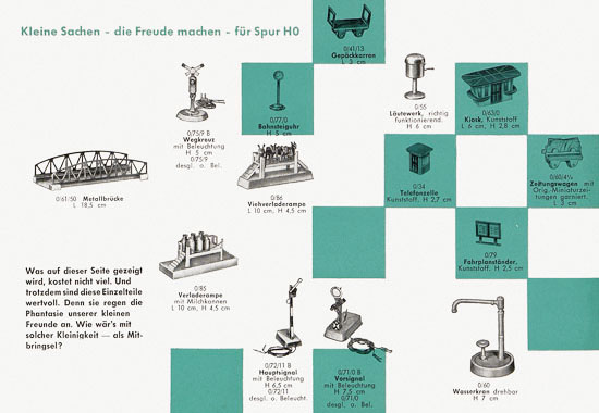 Kibri Katalog Modellbahn-Zubehör 1959