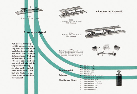 Kibri Katalog Modellbahn-Zubehör 1959