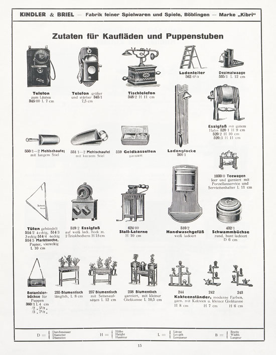 Kibri Katalog 1932