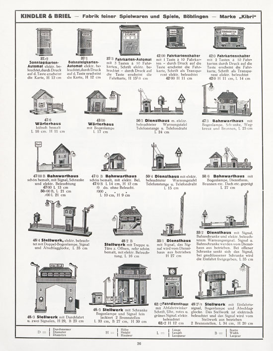 Kibri Katalog 1932