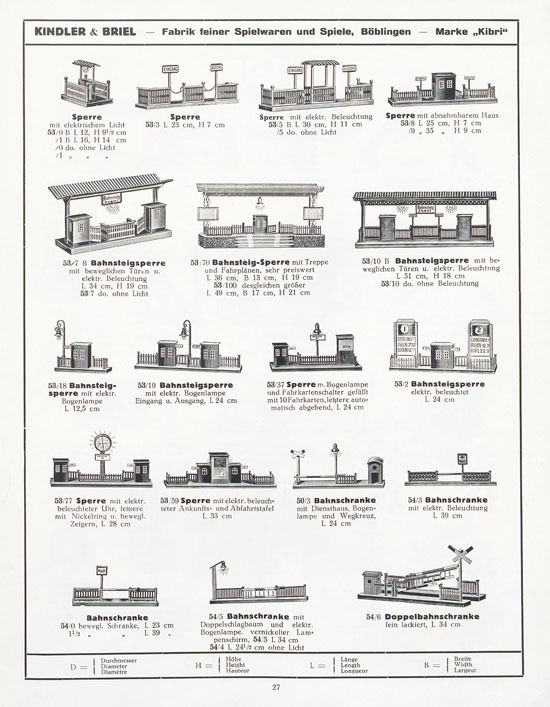 Kibri Katalog 1932