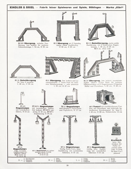 Kibri Katalog 1932