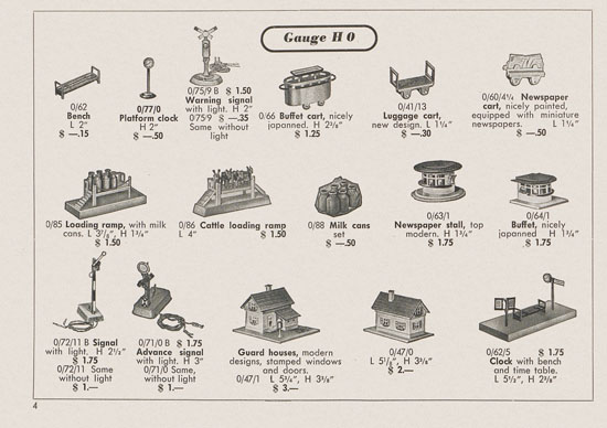 Kibri Railways Accessories catalog 1954