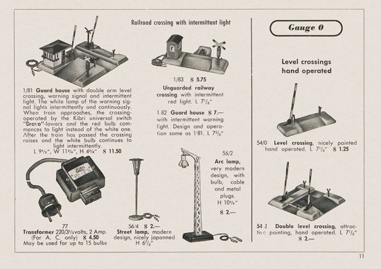 Kibri Railways Accessories catalog 1954