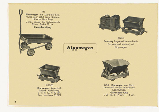 Kibri Spielwaren und Eisenbahn-Zubehörteile 1957