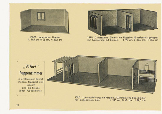 Kibri Spielwaren und Eisenbahn-Zubehörteile 1957