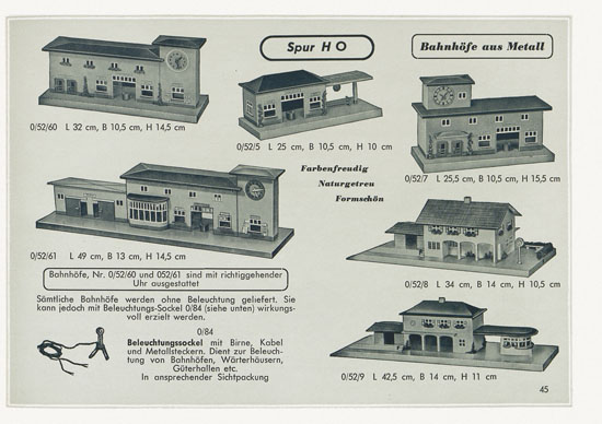 Kibri Spielwaren und Eisenbahn-Zubehörteile 1957