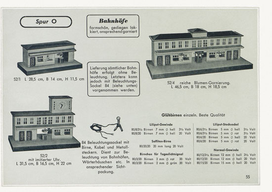 Kibri Spielwaren und Eisenbahn-Zubehörteile 1957