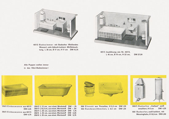 Kibri Spielwaren und Modellbahn-Zubehör 1959