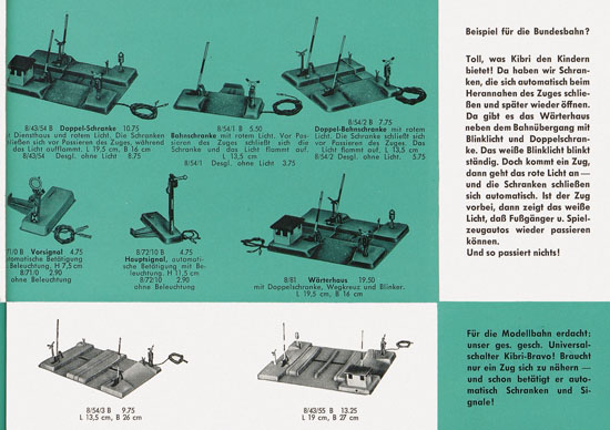 Kibri Spielwaren und Modellbahn-Zubehör 1959