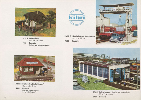 Kibri Katalog Modellbahn-Zubehör 1964