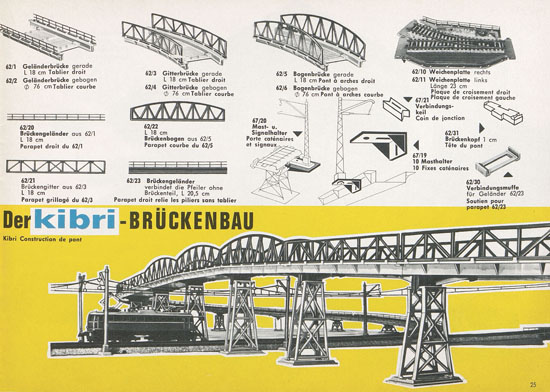 Kibri Katalog Modellbahn-Zubehör 1964