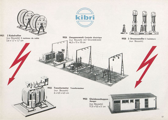 Kibri Katalog Modellbahn-Zubehör 1964