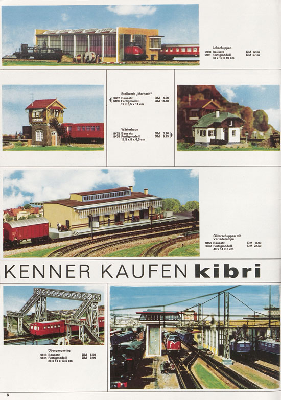 Kibri Katalog Modellbahn-Zubehör 1967-1968