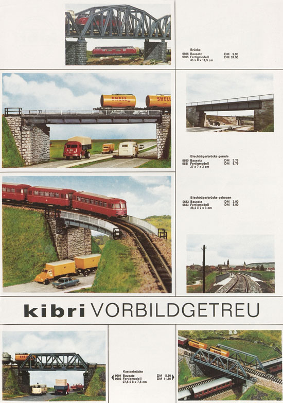 Kibri Katalog Modellbahn-Zubehör 1967-1968