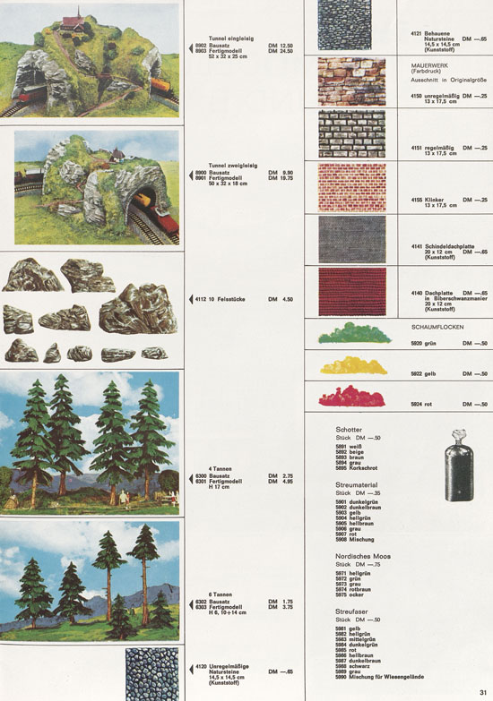 Kibri Katalog Modellbahn-Zubehör 1967-1968