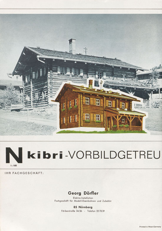 Kibri Katalog Modellbahn-Zubehör 1967-1968