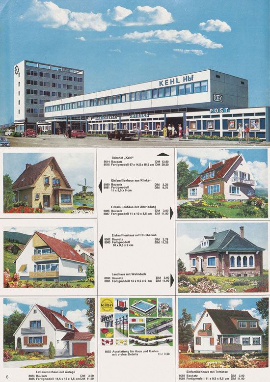 Kibri Katalog Modellbahn-Zubehör 1969-1970