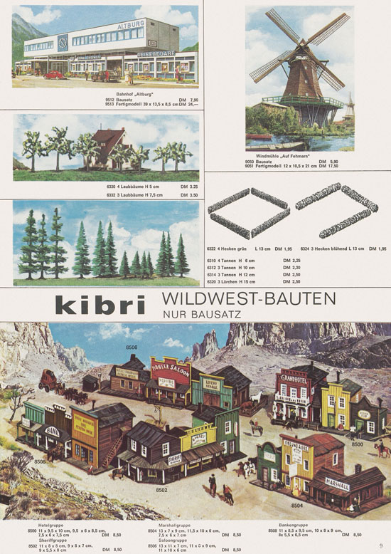 Kibri Katalog Modellbahn-Zubehör 1969-1970