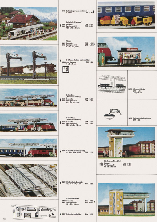 Kibri Katalog Modellbahn-Zubehör 1969-1970