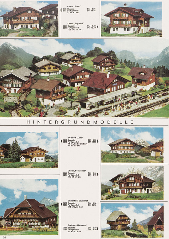 Kibri Katalog Modellbahn-Zubehör 1969-1970