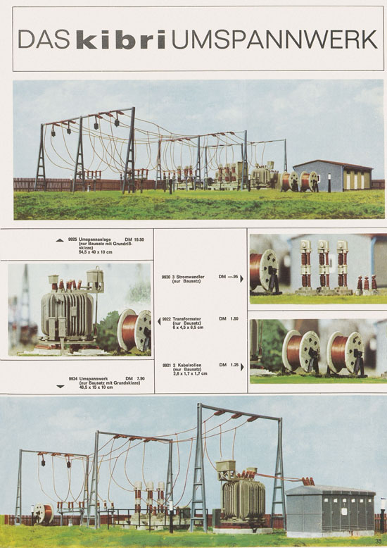 Kibri Katalog Modellbahn-Zubehör 1969-1970