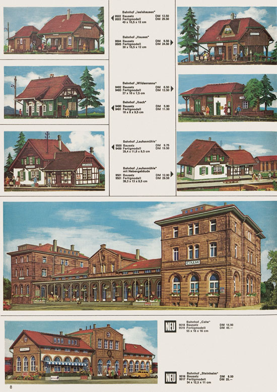 Kibri Katalog Modellbahn-Zubehör 1970-1971