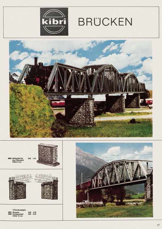 Kibri Katalog Modellbahn-Zubehör 1970-1971