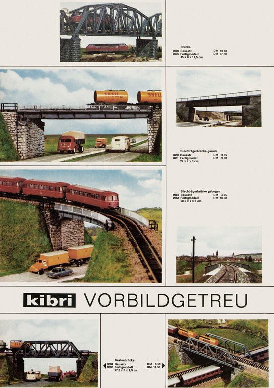 Kibri Katalog Modellbahn-Zubehör 1970-1971