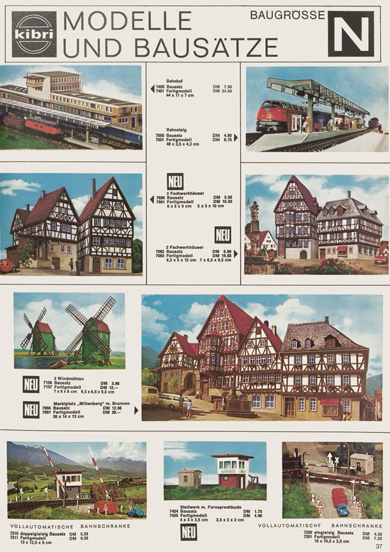 Kibri Katalog Modellbahn-Zubehör 1970-1971