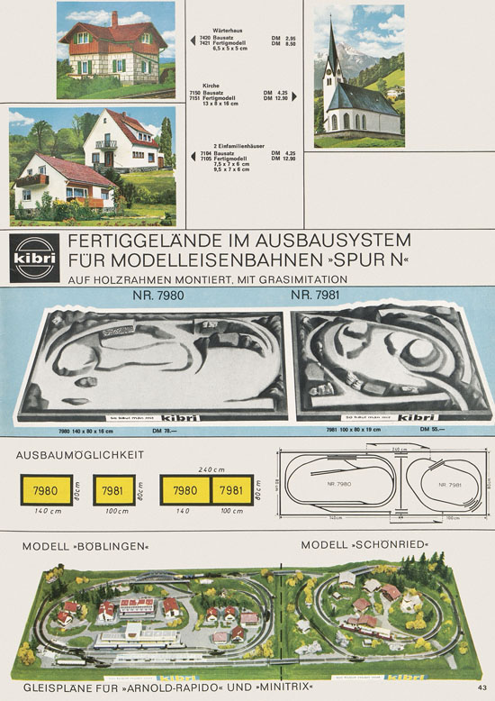 Kibri Katalog Modellbahn-Zubehör 1970-1971