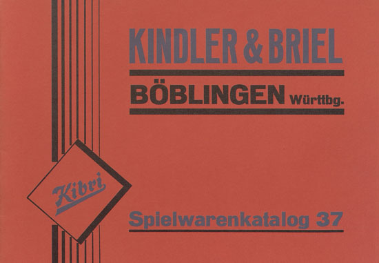 Kibri Spielwaren Katalog 1937