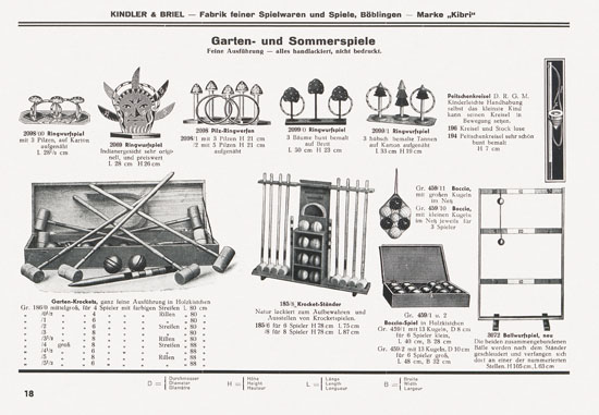 Kibri Spielwaren Katalog 1937